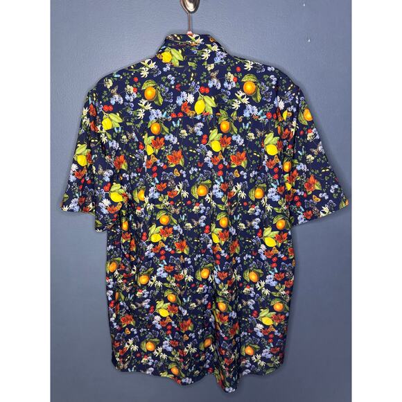 Fried Denim Mens tropical Grecian short sleeve button-down shirt size XL - Picture 5 of 10